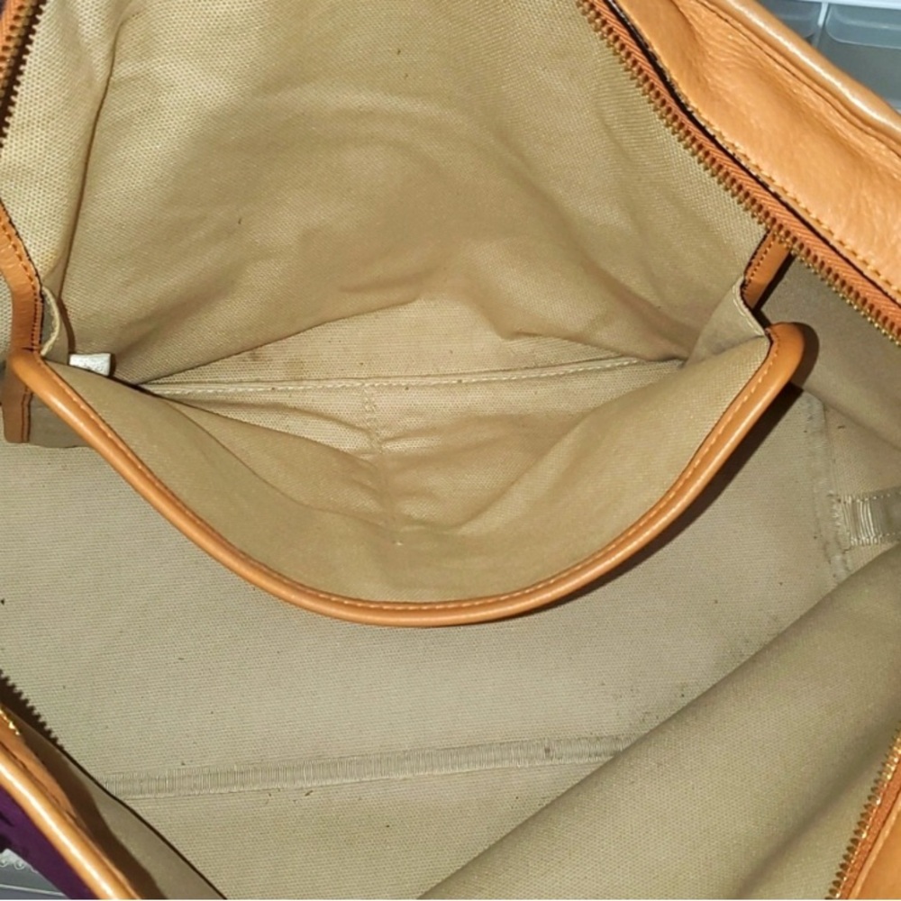 MCM Only Used Once! Custom Made Purple and Tan Monogram Tote Bag - Picture 13 of 16